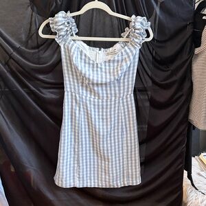 Abercrombie & Fitch off shoulder Blue and White Striped Women's Dress